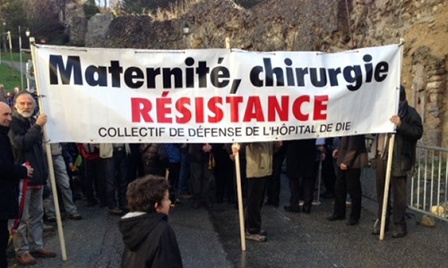 Non à la fermeture de la maternité et de la chirurgie à Die !