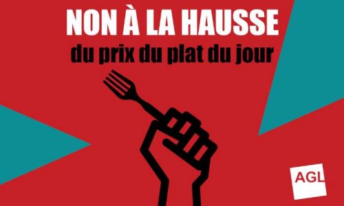 Non à la hausse du prix du plat du jour UCL