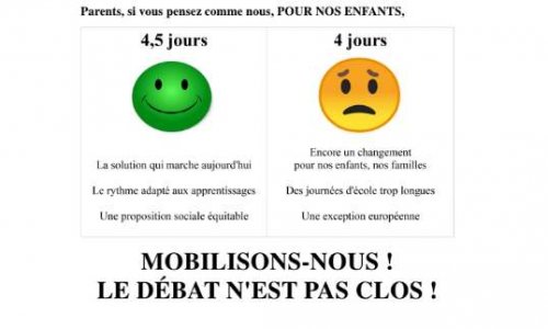 Contre la semaine à 4 jours à la rentrée 2018-2019