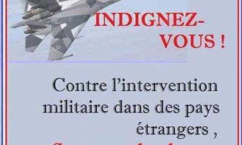 Non à l'engagement de notre armée !
