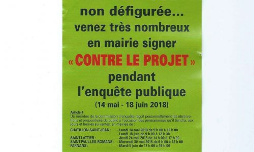 CONTRE LE PROJET SUR LA JOYEUSE port&eacute;e par VALENCE AGGLO