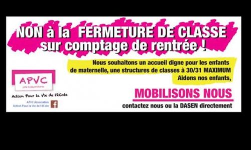 NON au COMPTAGE de RENTREE, les enfants ne sont pas du bétail !