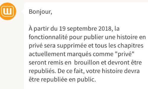 Retour de la fonction « privé »