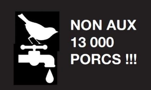 Non a l'extension de la porcherie Saint Yves, pour une eau potable pour tous