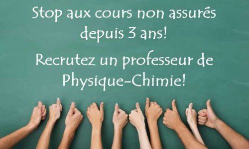 Le professeur de physique-chimie absent depuis 3 ans!