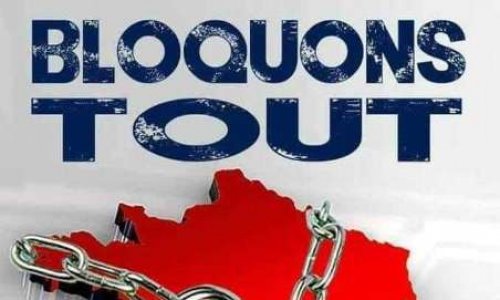 Blocage rond point de Veron