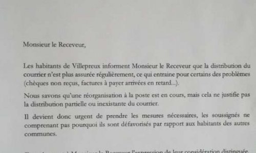 Ensemble, mobilisons-nous pour la reprise d'une distribution normale du courrier à Villepreux