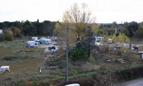 Evacuation du camps de Roumains chemin de malepère Toulouse