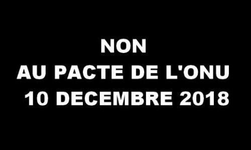 NON à la signature du pacte mondial pour des migrations sûres, ordonnées et régulières