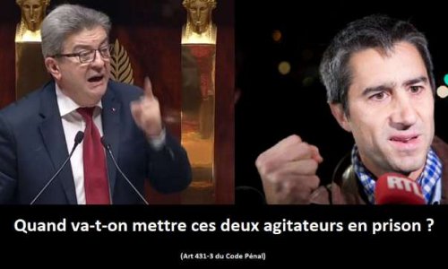 Mélenchon et Ruffin assignés à résidence pour incitation au désordre (Art 431-3 du C P)