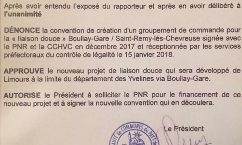 Non à la Poursuite en Essonne du Projet d'Aménagement de l'Ancienne Voie Ferrée entre Boullay les Troux (Gare) et la limite administrative des Yvelines