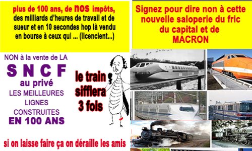 SNCF (help) NON NON et puis NON a la vente de la SNCF au privé