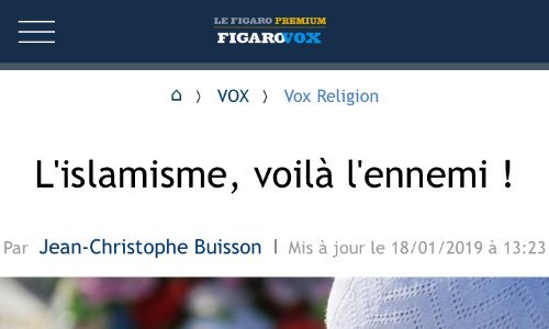 Pour que Le Figaro présente ses excuses aux français et à la communauté musulmane pour incitation à la haine, et pour la justice médiatique.