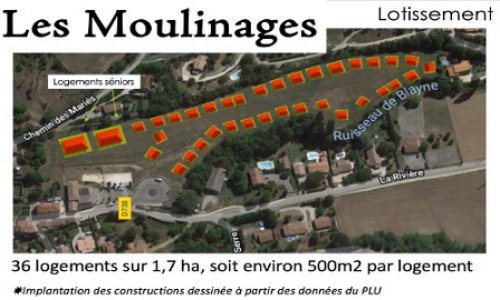 Oui à un nouveau projet d'aménagement aux Moulinages !