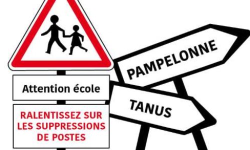 Non à la suppression d'une classe à l'école de Tanus Pampelonne !