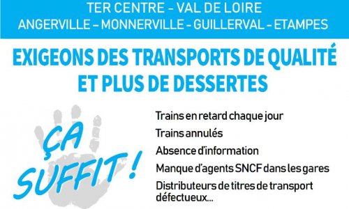 Nous exigeons des transports de qualité et plus de dessertes