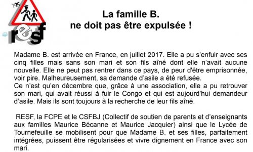 La Famille B. ne doit pas être expulsée!