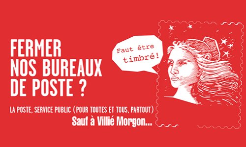 Contre la fermeture du bureau de poste de Villie Morgon