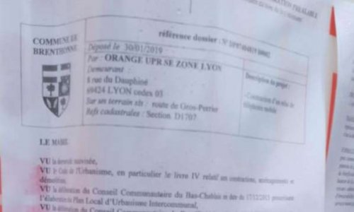 Annulation de l'installation du relais téléphonie prévue sur la route de Gros Perrier à Brenthonne (74890, Haute-Savoie)
