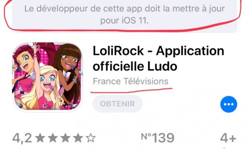 Rétablissement de l’application lolirock de Ludo