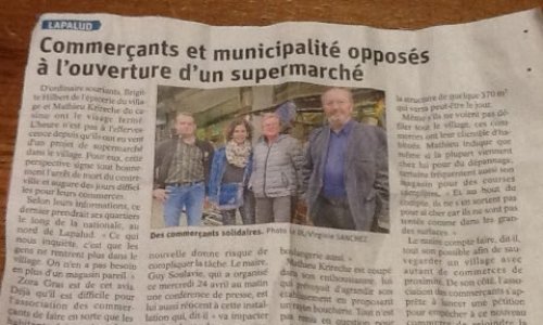 Non à l'implantation d'une supérette à Lapalud