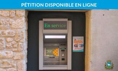 Pour la conservation du distributeur de billets à Loupian (34140)