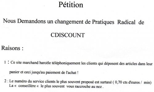Litiges Cdiscount