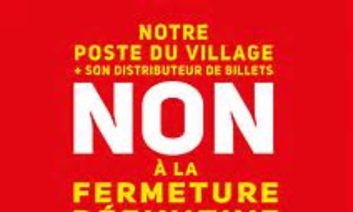 Non à la fermeture du bureau de poste du Village