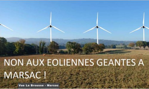 NON &agrave; l'implantation d'&eacute;oliennes industrielles &agrave; Marsac dans la CREUSE