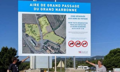 Non à l'aire de grand passage aux cabanes de la Palme