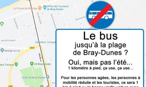 Des bus ou des navettes jusqu'à la plage de Bray-Dunes !