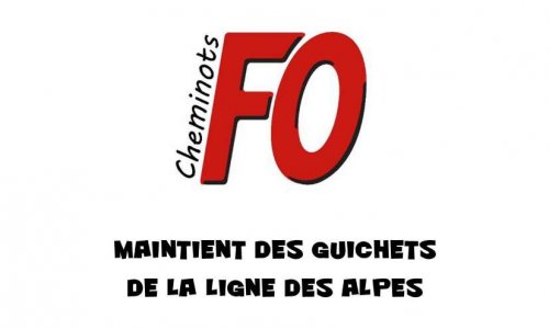 Non à la fermeture des guichets SNCF sur la ligne des Alpes.