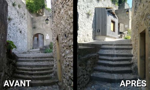 Demande de démolition du guichet d'entrée du donjon situé rue de la tour à Crest
