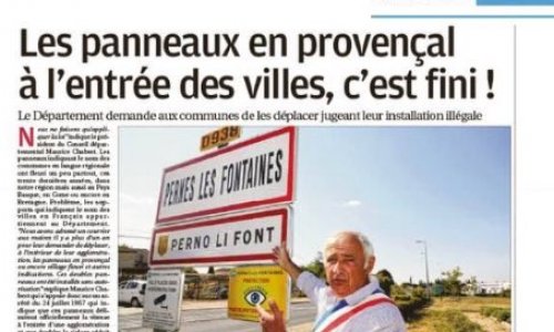 Préservons notre identité provençale : non au retrait des panneaux d'entrée de ville !