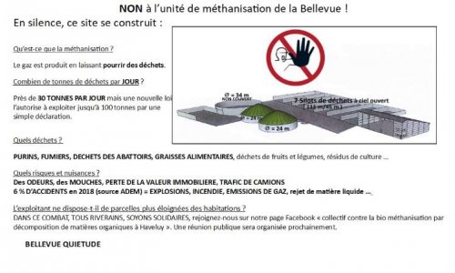 NON à l'unité de biométhanisation de la Bellevue