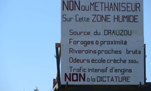 NON A L'IMPLANTATION DE QUATRE UNITES DE METHANISATION DANS LE LOT