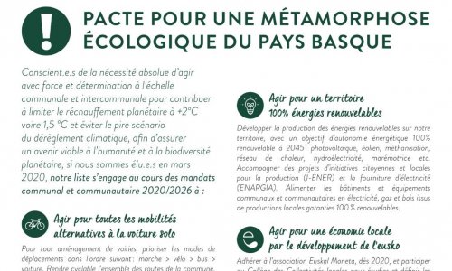 Pour une métamorphose écologique du Pays Basque / Ipar Euskal Herriko metamorfosi ekologikoaren alde