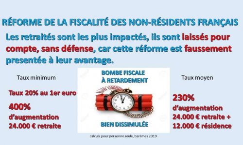 PÉTITION OUVERTE À TOUS, SUR LA LOI DE FINANCES 2019 QUI VA IMPACTER DE FAÇON INACCEPTABLE ET INJUSTE LES NON-RÉSIDENTS RECEVANT UNE PENSION DE FRANCE.
