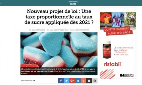 Nouveau projet de loi : une taxe proportionnelle au taux de sucre appliquée dès 2021