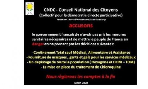 Une plainte contre le scandale d'état pour la crise du COVID-19 ?