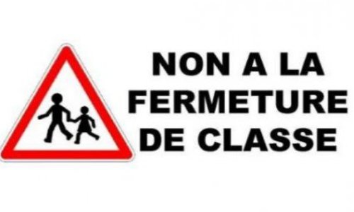 Non à la fermeture de classe