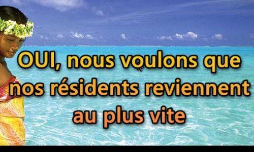 Rapatriez nos résidents de Polynésie qui sont bloqués dans l'Hexagone