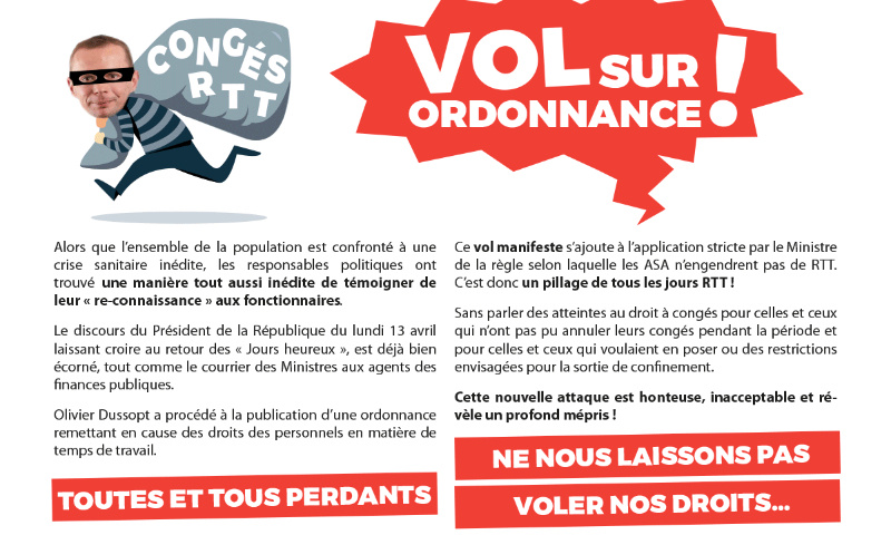 Congés et RTT : vol sur ordonnance