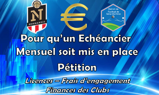 Pour que la Ligue de Normandie et les districts normands échelonnent les frais fixes des clubs pour la saison 2020/2021