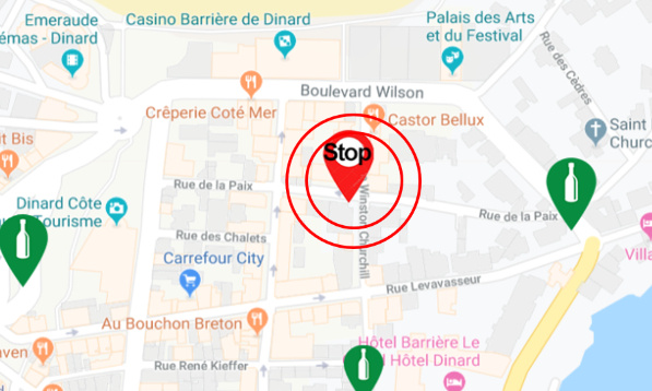 Stop aux nuisances sonores liées au conteneur de collecte de verre rue de la paix & Winston Churchill à Dinard