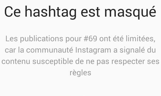 Réinstaurer le #69 sur Instagram