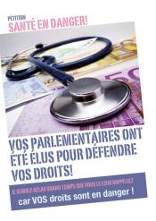 La santé en danger - Non au lobby financier!