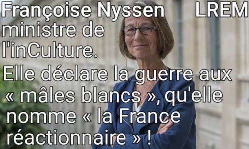 Selon la ministre de la Culture Françoise Nyssen, et devant la situation face à l'invasion islamique, organisée ou pas, elle a jugé 
